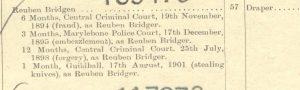 Reuben Bridger offences, 1894, 1895, 1898