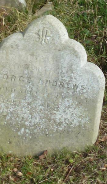 George Andrews (buried 1879) headstone