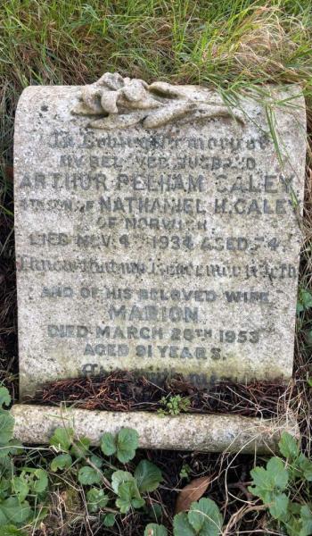 Image of headstone for Arthur Caley