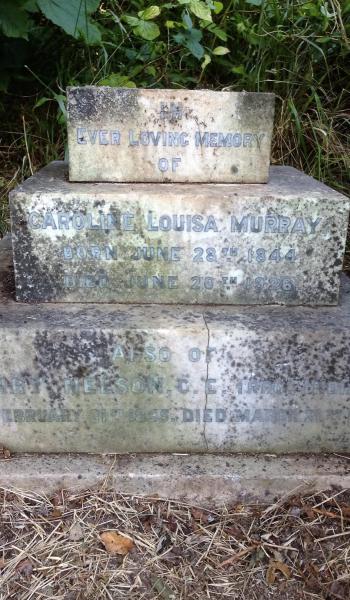 Caroline Murray (buried 1926) headstone