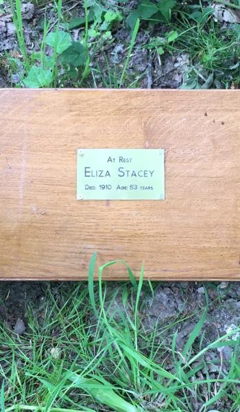 Image of a plaque for Eliza Stacey