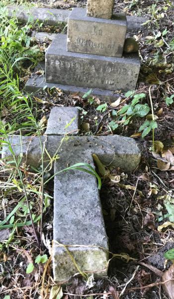 Frederica Grundtvic (buried 1894) headstone