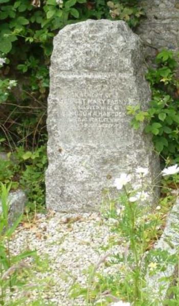 Harriet Hancock (buried 1920) headstone