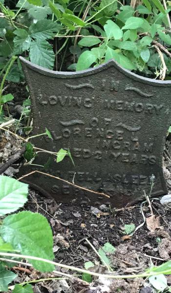 Florence Ingram (buried 1900) headstone