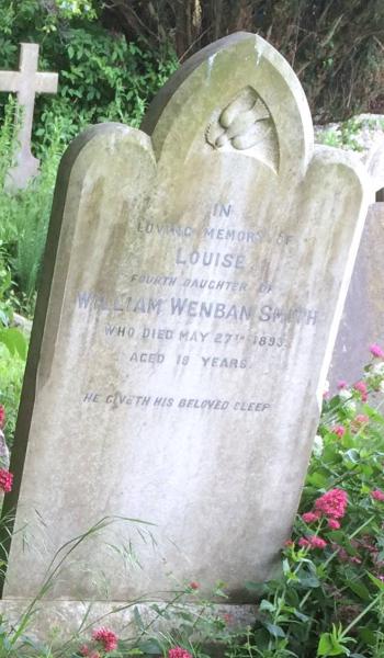Louise Wenban Smith (buried 1893) headstone