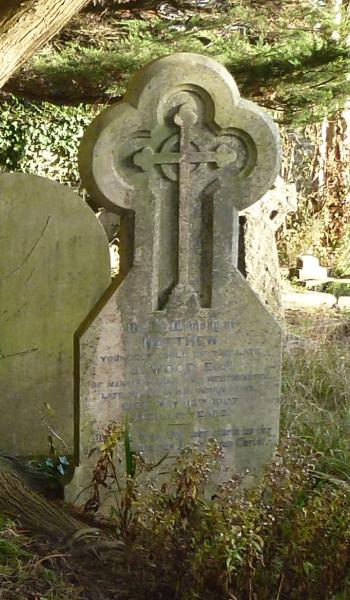 Matthew Wood (buried 1907) headstone