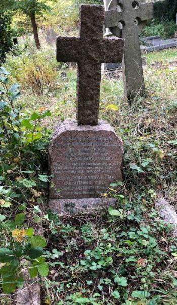 William Strange (buried 1929) headstone