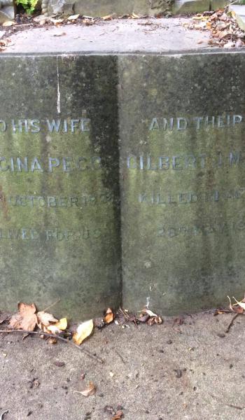 William Pegg (buried 1911) headstone